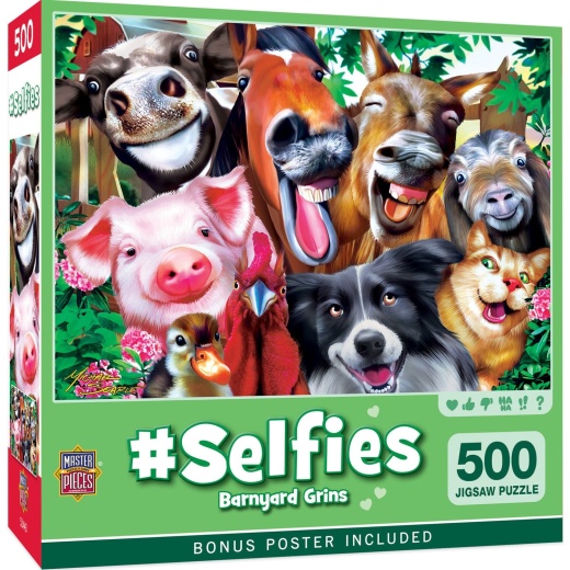 Selfies - Barnyard Grins 500 Piece Jigsaw Puzzle by Masterpieces