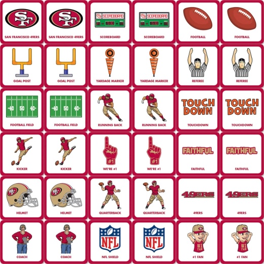 San Francisco 49ers Matching Game - Memory and Fun for All Ages