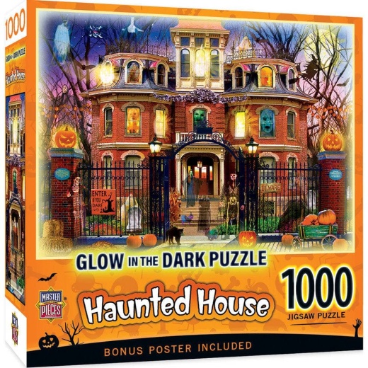 Glow In The Dark - Haunted House On The Hill 1000 Piece Jigsaw Puzzle