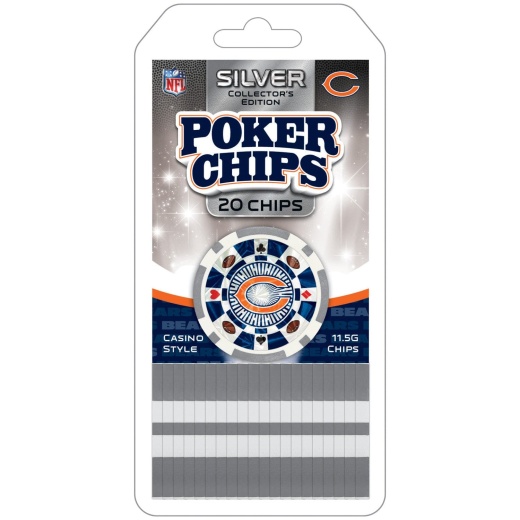 Chicago Bears 20 Piece Poker Chips - NFL Poker Set