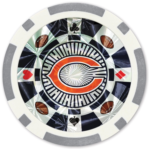 Chicago Bears 20 Piece Poker Chips - NFL Poker Set