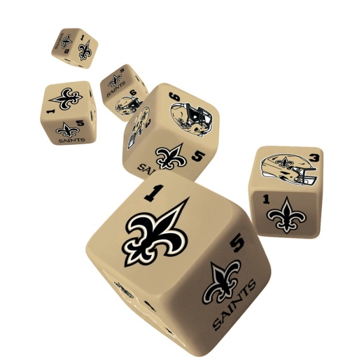 New Orleans Saints Dice Set - 19Mm