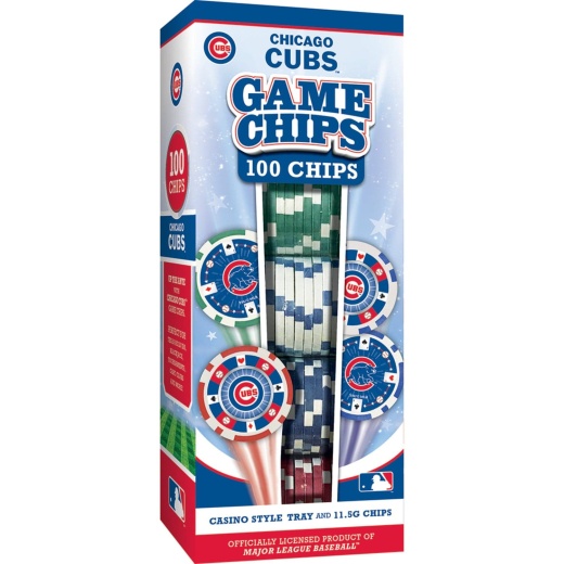 MasterPieces Chicago Cubs 100 Piece Poker Chips