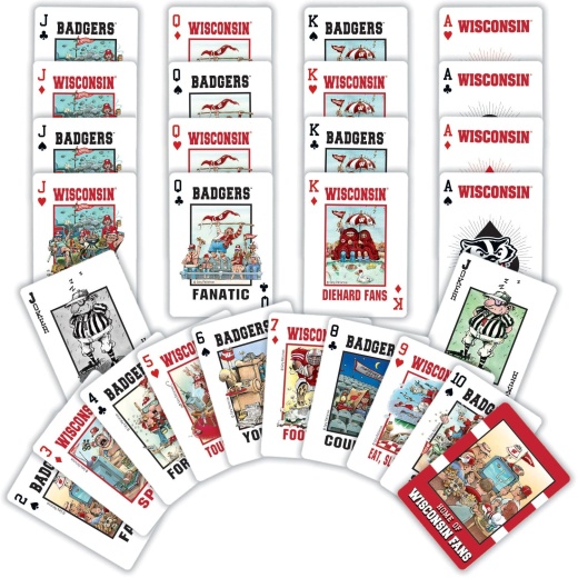 Wisconsin Badgers Fan Deck Playing Cards - 54 Card Deck