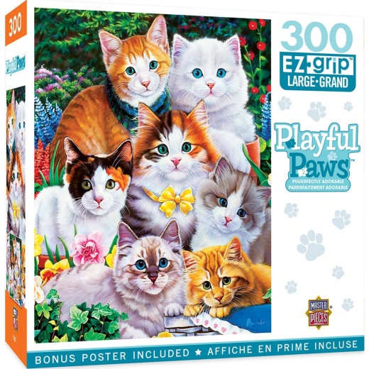 MasterPieces Playful Paws - Puuurfectly Adorable 300 Piece EZ Grip Jigsaw Puzzle