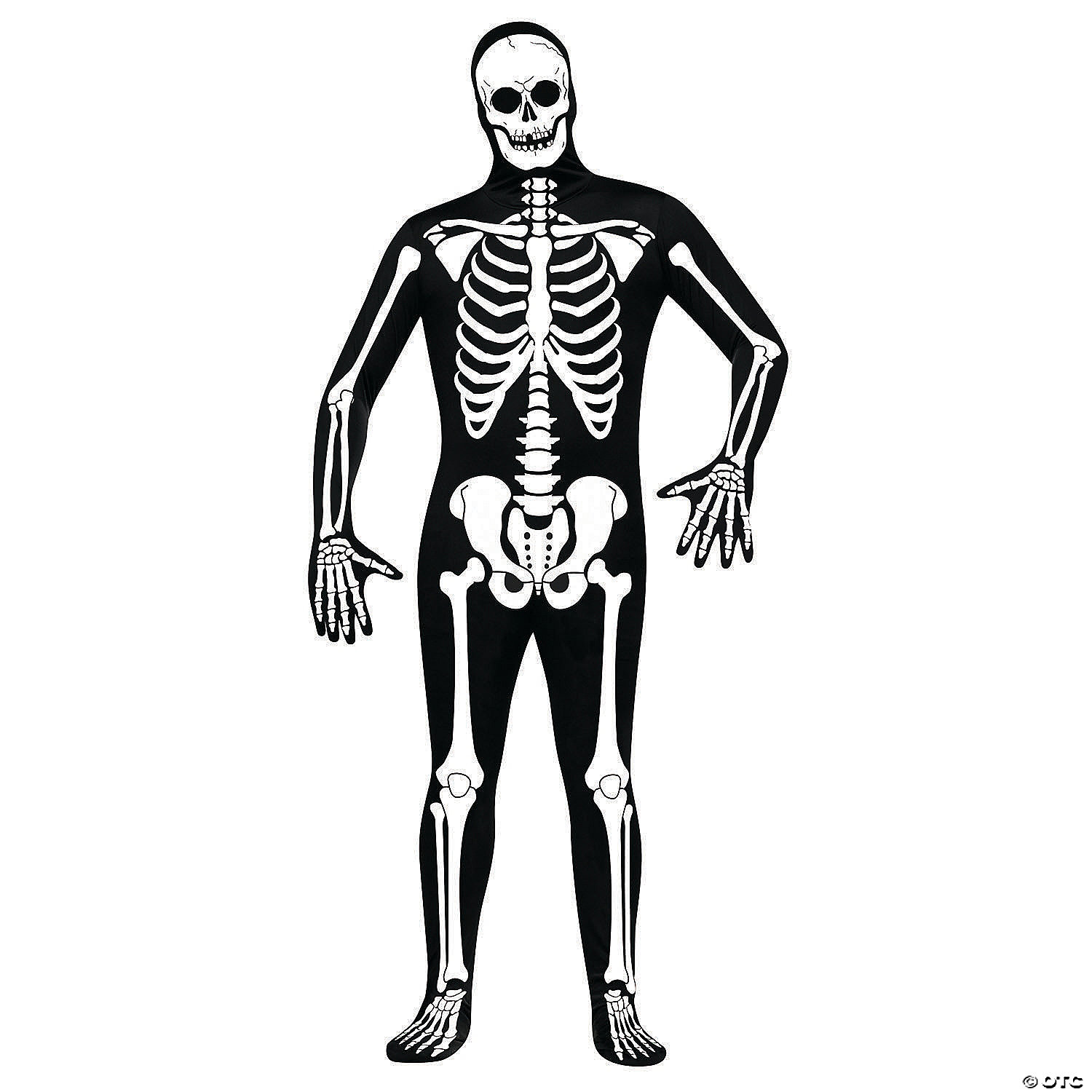 Men's Skeleton Skin Suit Costume