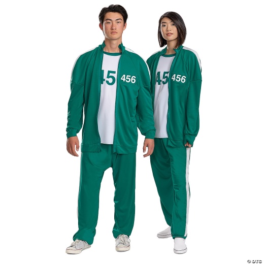 Adults Squid Game Player 456 Track Suit Costume - Small/Medium 38-40