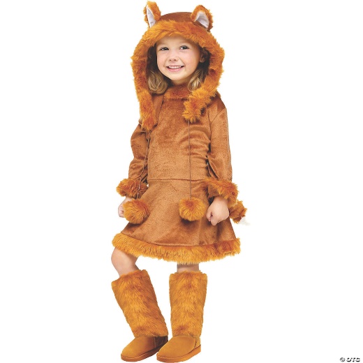Toddler Girl’S Sweet Fox Costume - 3T-4t