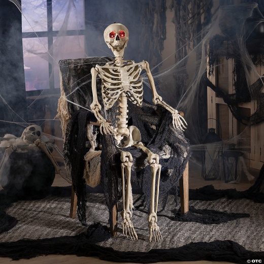 5 Ft. Life-Size Posable Skeleton Halloween Decoration