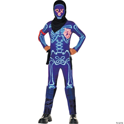 Kids Fortnite Polyester Jumpsuit Party Trooper Costume - Small 4-6