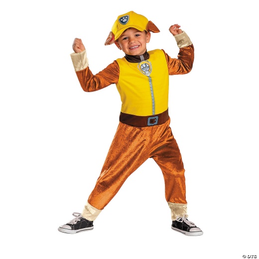 Toddler Classic Paw Patrol™ Rubble Jumpsuit Costume - Small 2t