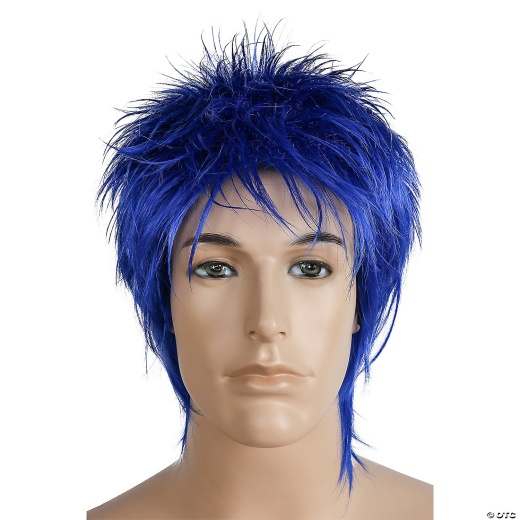 Men s Royal Blue Rod Wig