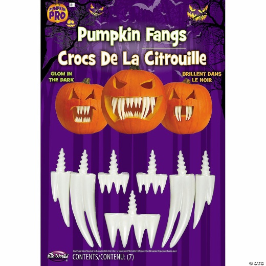 Glow-In-The-Dark Fangs Pumpkin Decorating