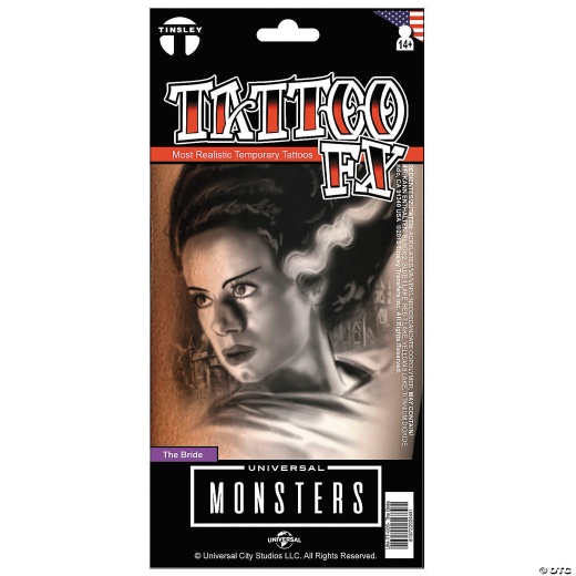 Tinsley Transfers Universal Monsters™ Bride Of Frankenstein Temporary Tattoo