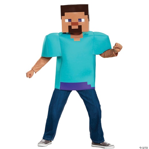 Kids Classic Minecraft Steve Costume - Medium