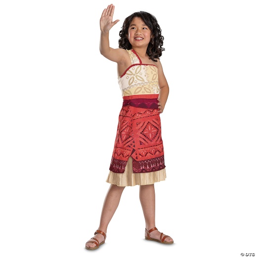 Kids Classic Disney’S Moana 2 Moana Costume - Medium 7-8