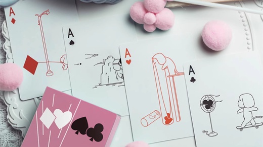 Diary Of Kitten And Puppy - Puppy Pink Edition Playing Cards