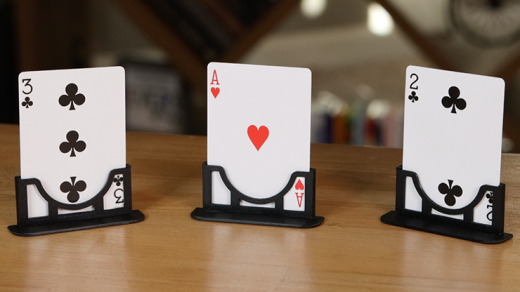 Three Cards Monte Stand Blue (Gimmicks And Online Instruction) By Jeki Yoo - Trick