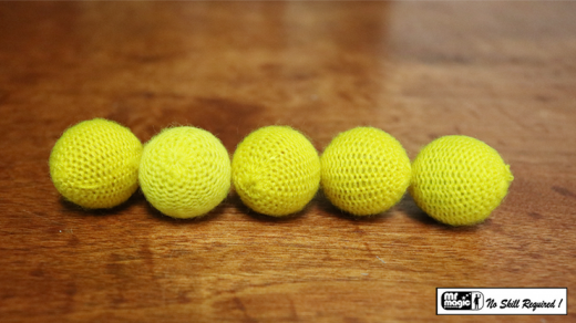 Crochet 5 Ball Combo Set (1"/Yellow) By Mr. Magic