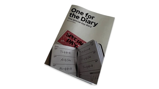 One For The Diary (Red) by Grum® - Pocket Diary Magic Trick