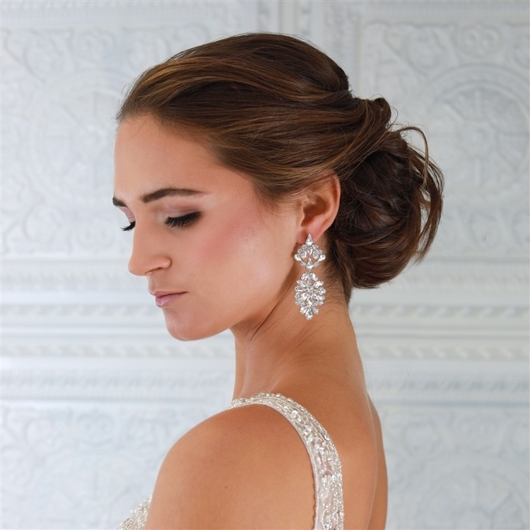 Dazzling Crystal Statement Earrings For Weddings Or Prom - Dramatic Lightweight Design