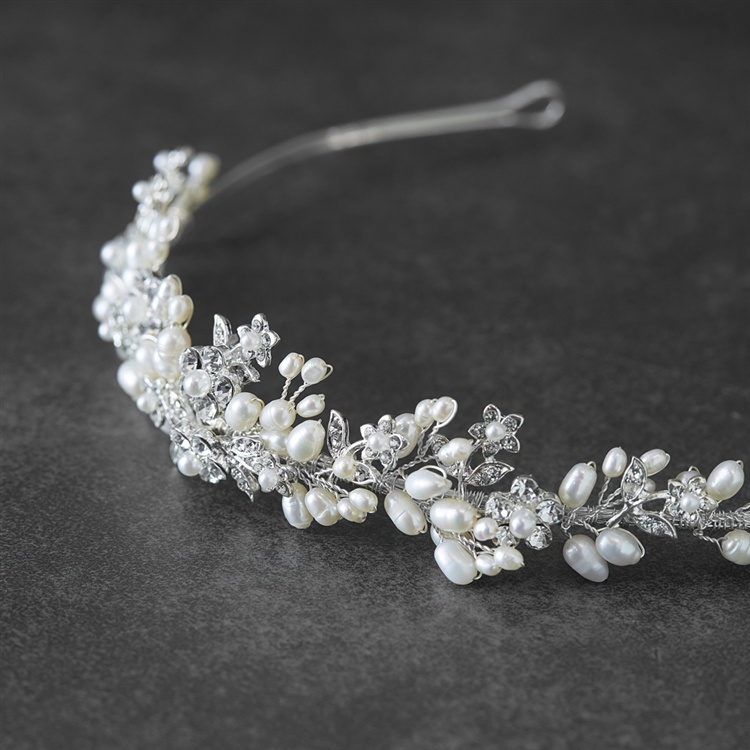 Bridal Tiara With Freshwater Clusters