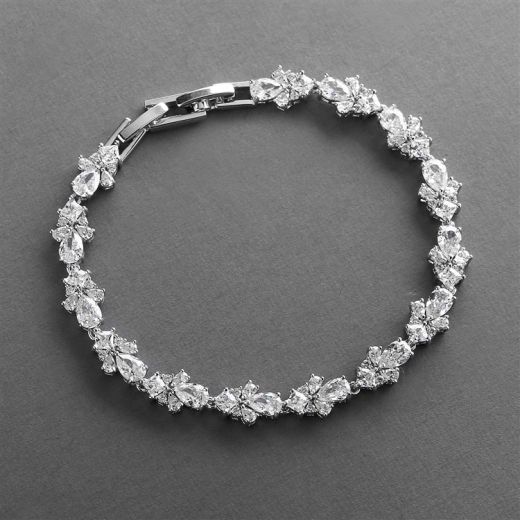 Cubic Zirconia Wedding Bridal & Prom Tennis Bracelet 7