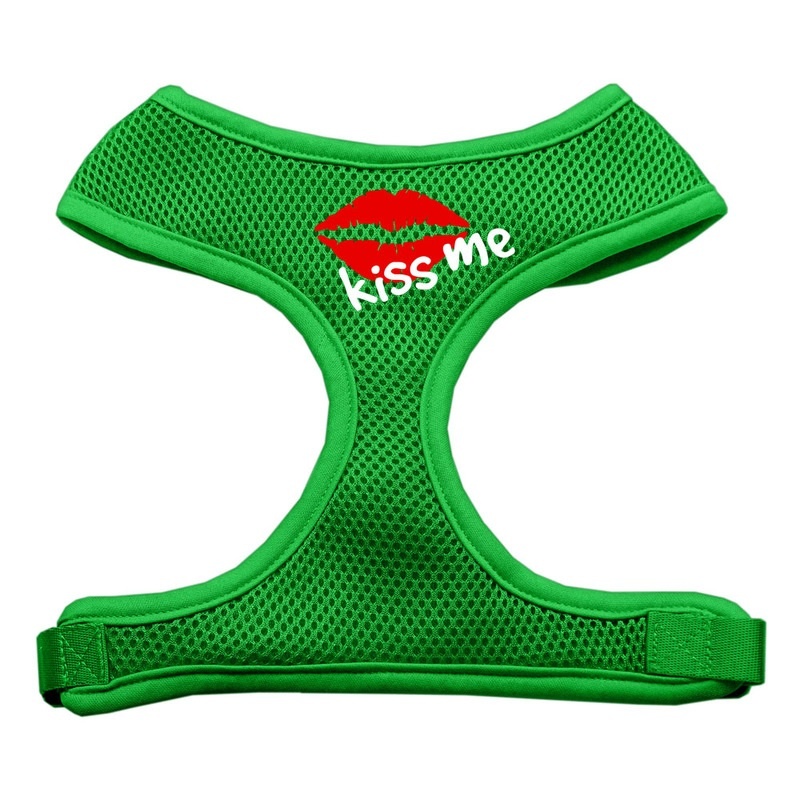 Kiss Me Soft Mesh Pet Harness Emerald Green Medium