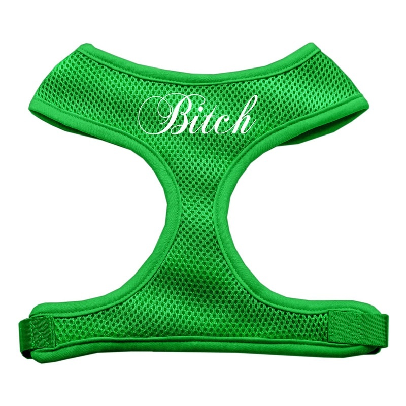 Bitch Soft Mesh Pet Harness Emerald Green Extra Large