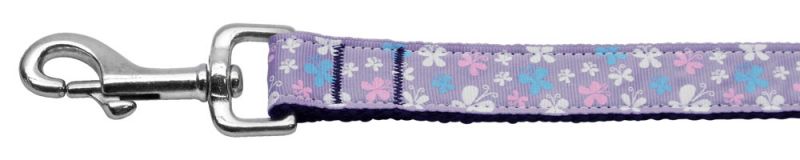 Butterfly Nylon Ribbon Collar Lavender 1 Wide 6Ft Lsh