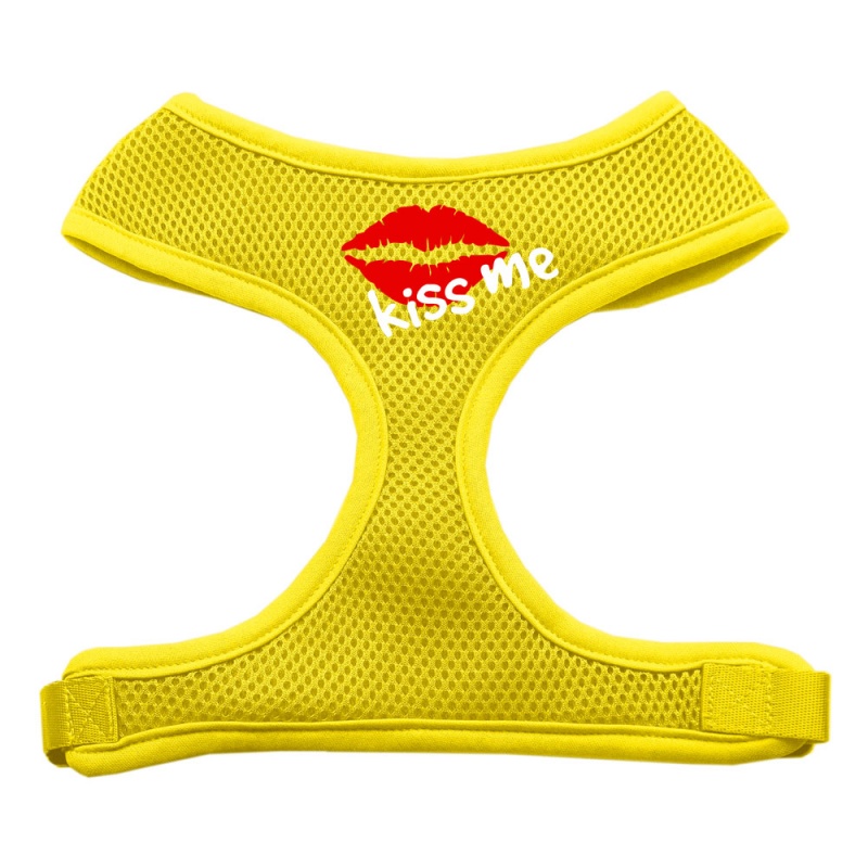 Kiss Me Soft Mesh Pet Harness Yellow Medium