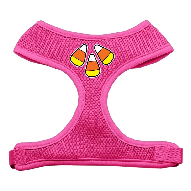 Candy Corn Design Soft Mesh Pet Harness Pink Extra Large
