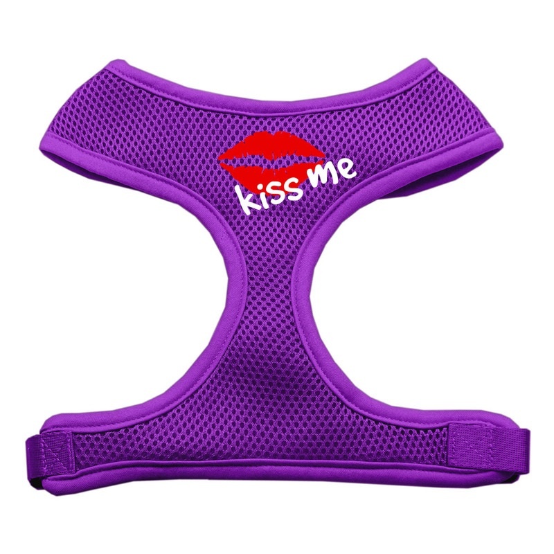 Kiss Me Soft Mesh Pet Harness Purple Medium