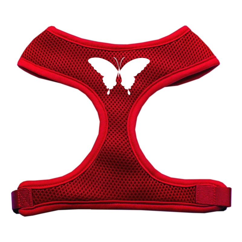 Butterfly Design Soft Mesh Pet Harness Red Extra Large