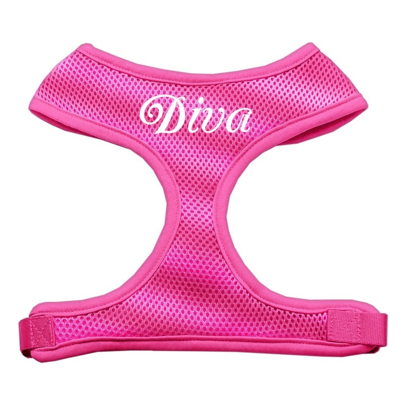 Diva Design Soft Mesh Pet Harness Pink Medium