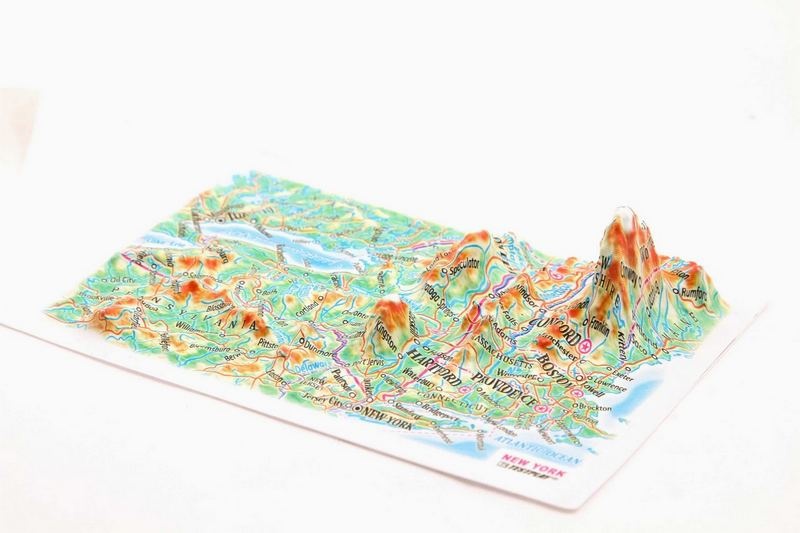 New York State Raised Relief Map, Souvenir Size