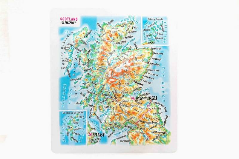 Scotland Raised Relief Map, Souvenir Size