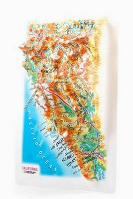 California Raised Relief Map, Souvenir Size
