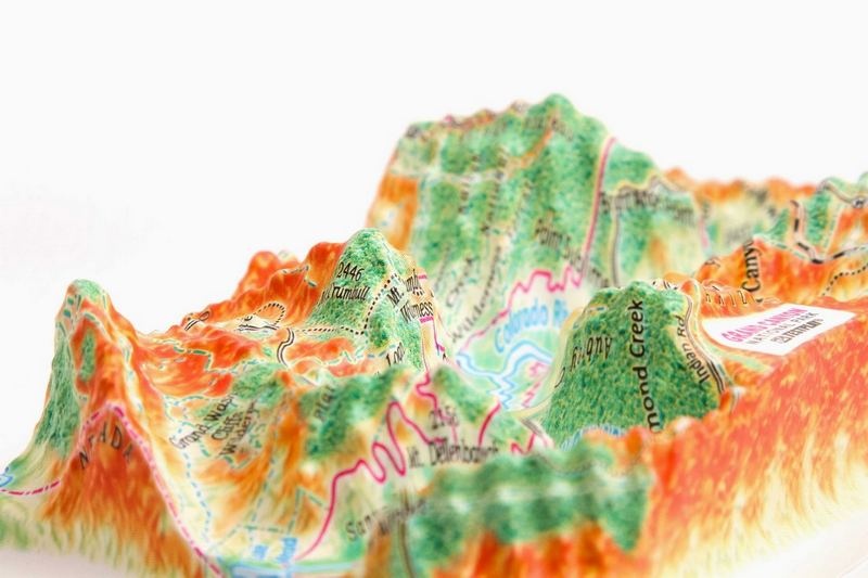 Grand Canyon Raised Relief Map, Souvenir Size