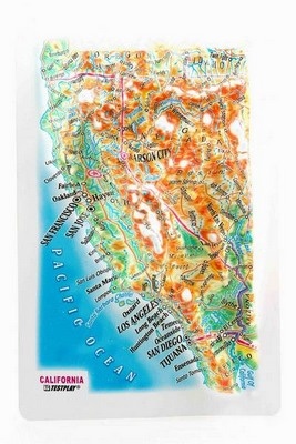 California Raised Relief Map, Souvenir Size