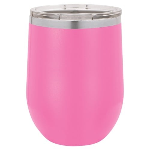12 Ounce Stainless Steel Pink Polar Camel Stemless Wine Tumbler