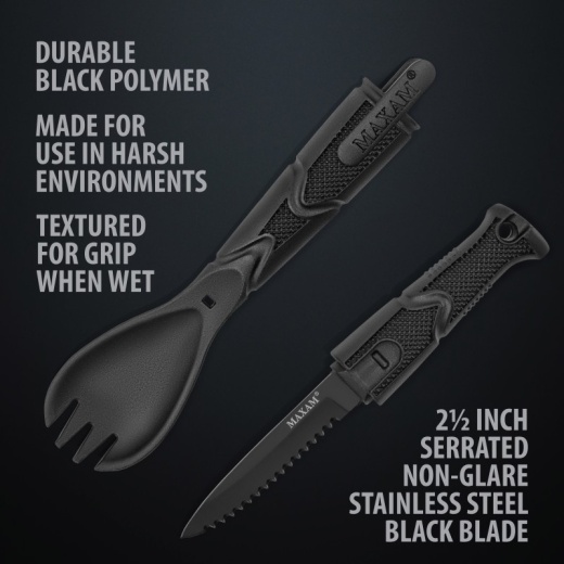 Tactical Spork: 3-in-1 Stainless Steel Blade Utensil for Camping, Hiking, and Outdoor Adventures