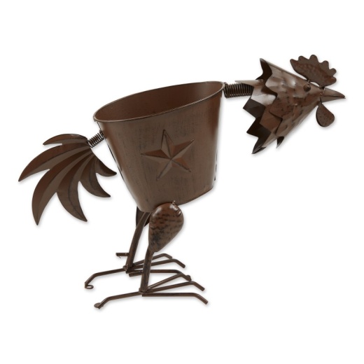 Pecking Rooster Planter by Accent Plus