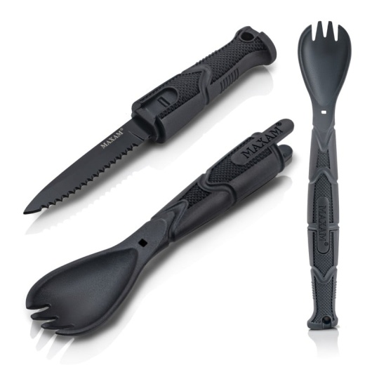 Tactical Spork: 3-in-1 Stainless Steel Blade Utensil for Camping, Hiking, and Outdoor Adventures