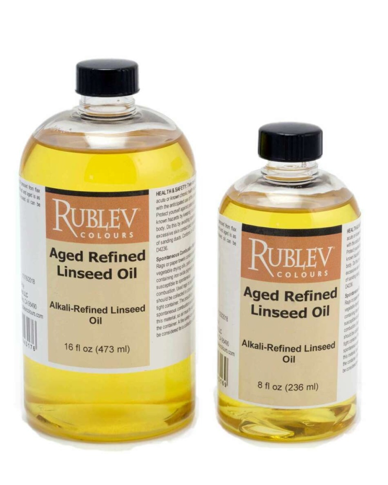  Refined Aged Linseed Oil, Size: 8 Fl Oz