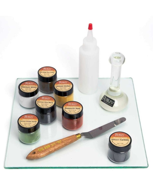 Mineral Pigment Powder, Oil Paint Glass Muller