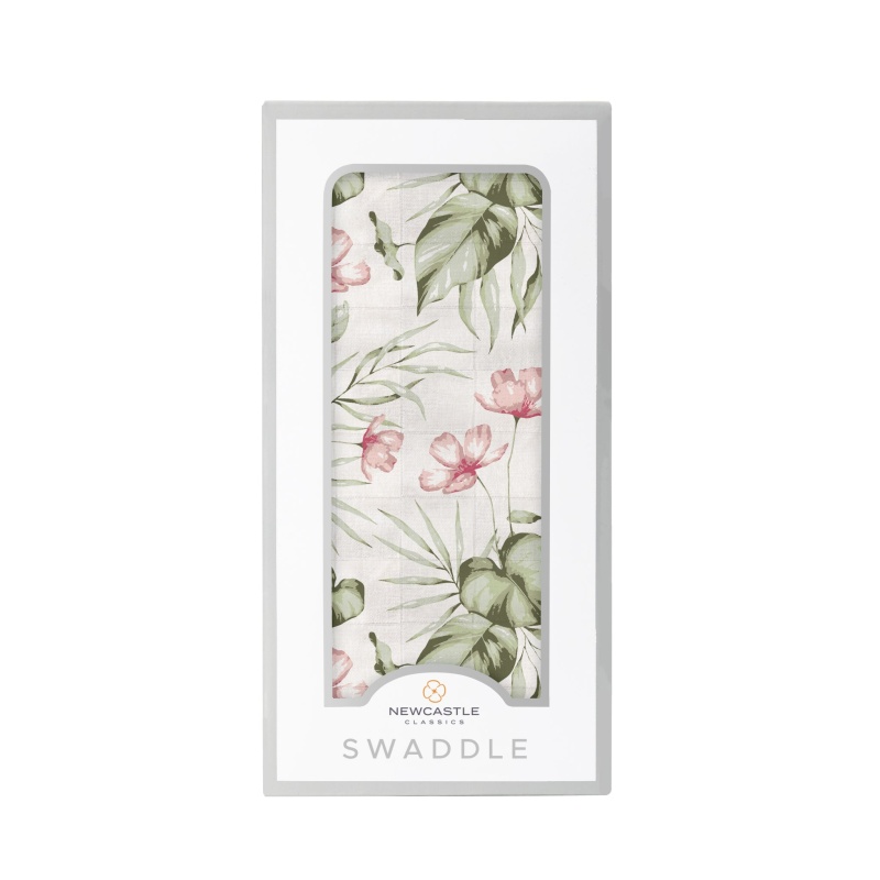 Silver Pink Orchid Swaddle