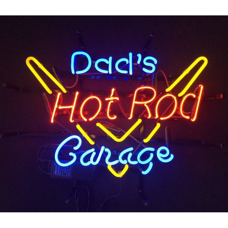 Buy Dads Hot Rod Garage Neon Bar Sign Online - Janeonco