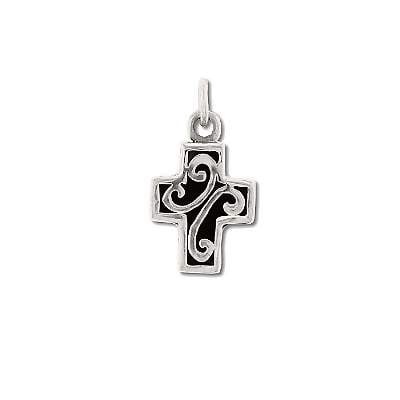 Sterling Silver Thick Filigree Cross Pendant