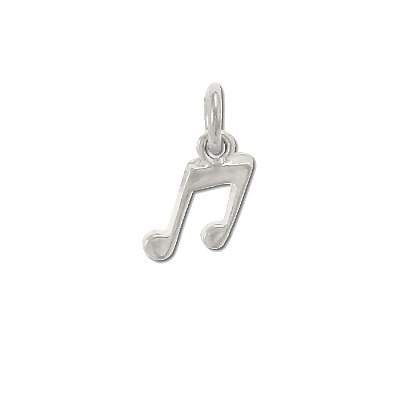Sterling Silver Musical Notes Charm Pendant